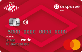 Дебетовая карта Спартак Открытие